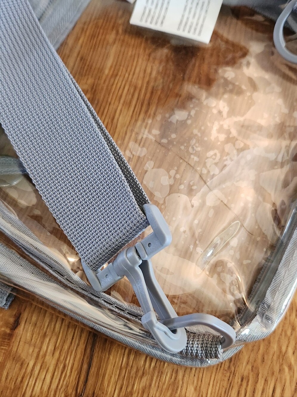 Clear Crossbody Concert Bag with Pale Blue Trim - Picture 4 of 4